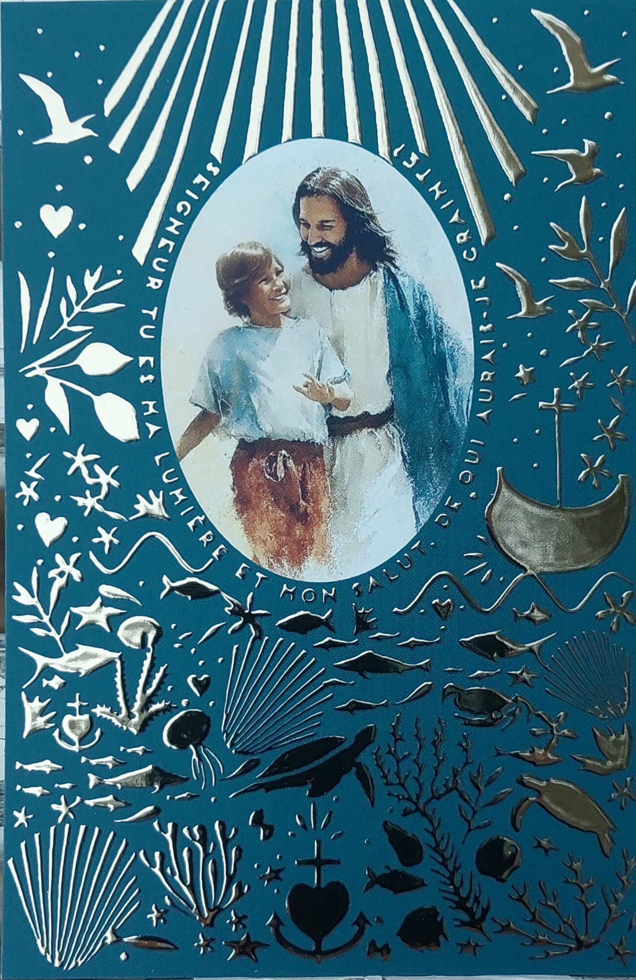 Image fête de la foi en dorure : Rencontre Jésus et adolescent