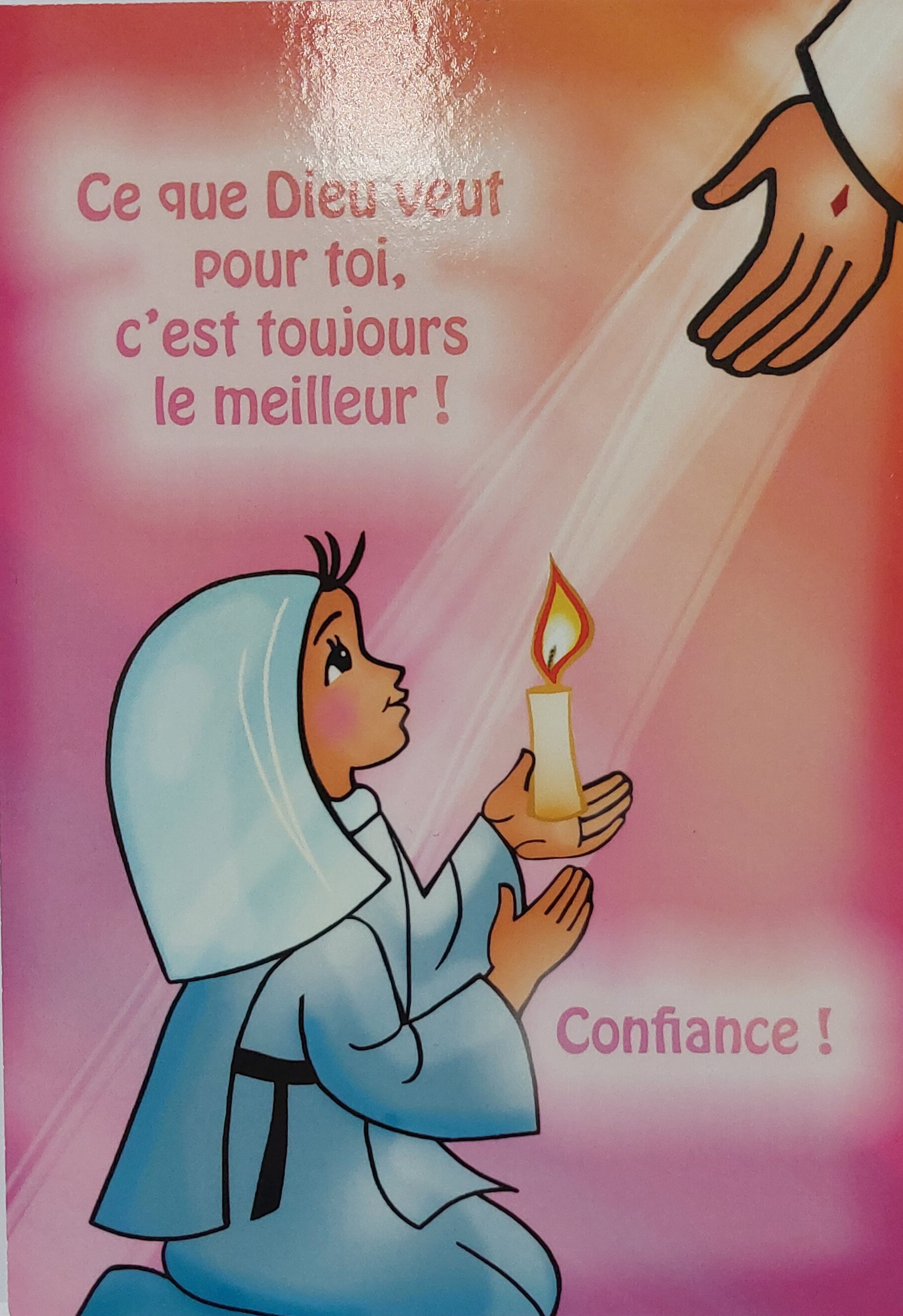 Carte à message : Ce que Dieu veut pour toi c'est toujours le meilleur.