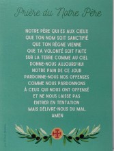 Carte prière du Notre Père 13cm /18 cm