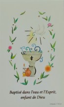 Image de bapteme / de Confirmation en dorure - Colombe du Saint Esprit