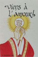 Elévation eucharistique - Image de première Communion