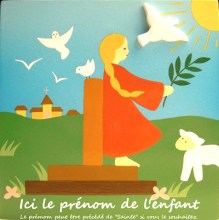 Plaquette saint patron fille personnalisable