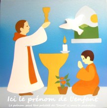 Plaquette saint patron garçon personnalisable