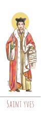 Lot de 10 signets saint patron - Saint Yves