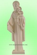 statue en ivoirine représentant Notre Dame du foyer
