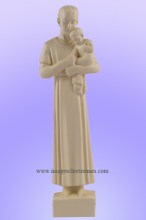statue en ivoirine de 20 cm représentant Joseph et l'Enfant Jésus