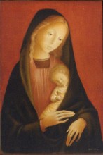 icône représentant Marie vierge et mère de l'Enfant Dieu