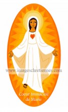 icône représentant Marie offrant son coeur immaculé