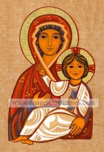 icône de Marie présentant son fils Jésus Verbe de Dieu