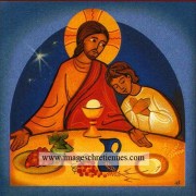 icône représentant Saint Jean penché sur la poitrine du Christ