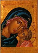 carte postale d'une icône du christ face du christ