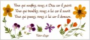 carte florale d'encouragement