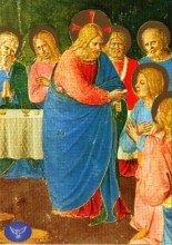 Jesus donnant la communion a saint jean par fra angelico