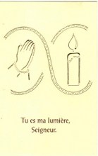 image de premiere communion a trou calice vitrail blé