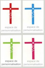 4 Images fête de la Foi avec croix de couleurs en Scrapbooking