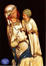 Statue de la Vierge assise avec Enfant debout XIII siecle
