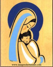 icône stylisée représentant Marie Vierge Mère