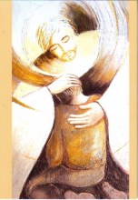Carte Miséricorde coeur ouvert, illustration Soeur Marie Anastasia