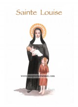 Carte saint patron illustration sainte Louise