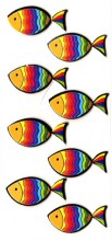 stickers poissons ichtus colorés pour scapbooking chrétien