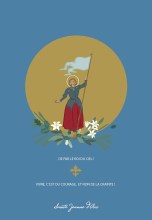 Lot de 25 images Sainte Jeanne d'Arc - Sainte patronne secondaire de la France - dorure.  