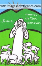 image baptême et première communion. Jésus bon pasteur