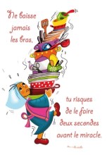 Magnet : Ne baisse jamais les bras, tu risque de la faire deux secondes avant le miracle.: Moinette en situation délicate