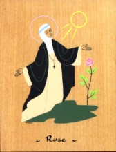 Sainte Rose plaquette saint patron
