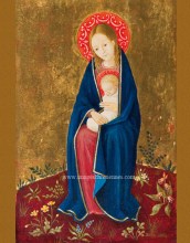 image de premiere communion avec une vierge à l'enfant de Bradi Barth